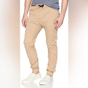 Zanerobe cotton drawstring waist casual trendy jogger style khaki pants 30